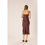 leandra dress in feather bordeaux