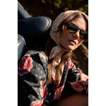 square scarf in polka dot creama