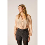 iris top in polka dot creama