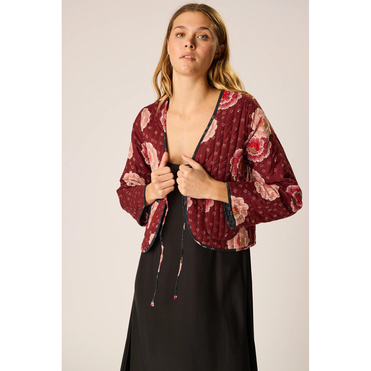 saskia jacket in poppy combo