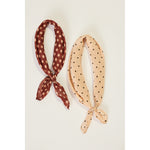square scarf in polka dot creama