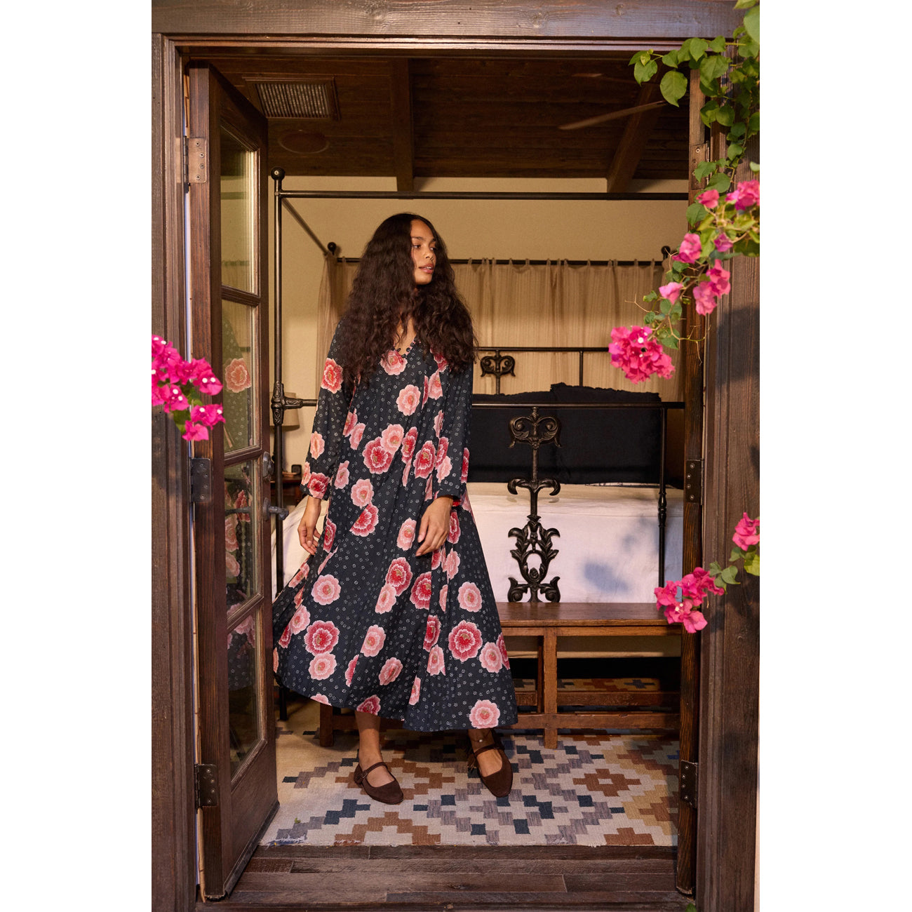 fiore maxi in poppy indigo