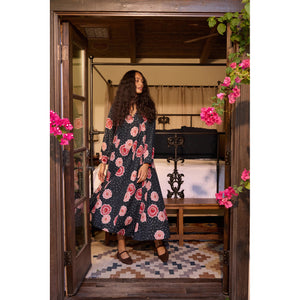 fiore maxi in poppy indigo