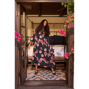 fiore maxi in poppy indigo