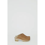 old school mid heel clog in palomino