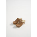 old school mid heel clog in palomino