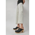 old school high heel clog in black
