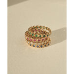 emerald molten eternity band