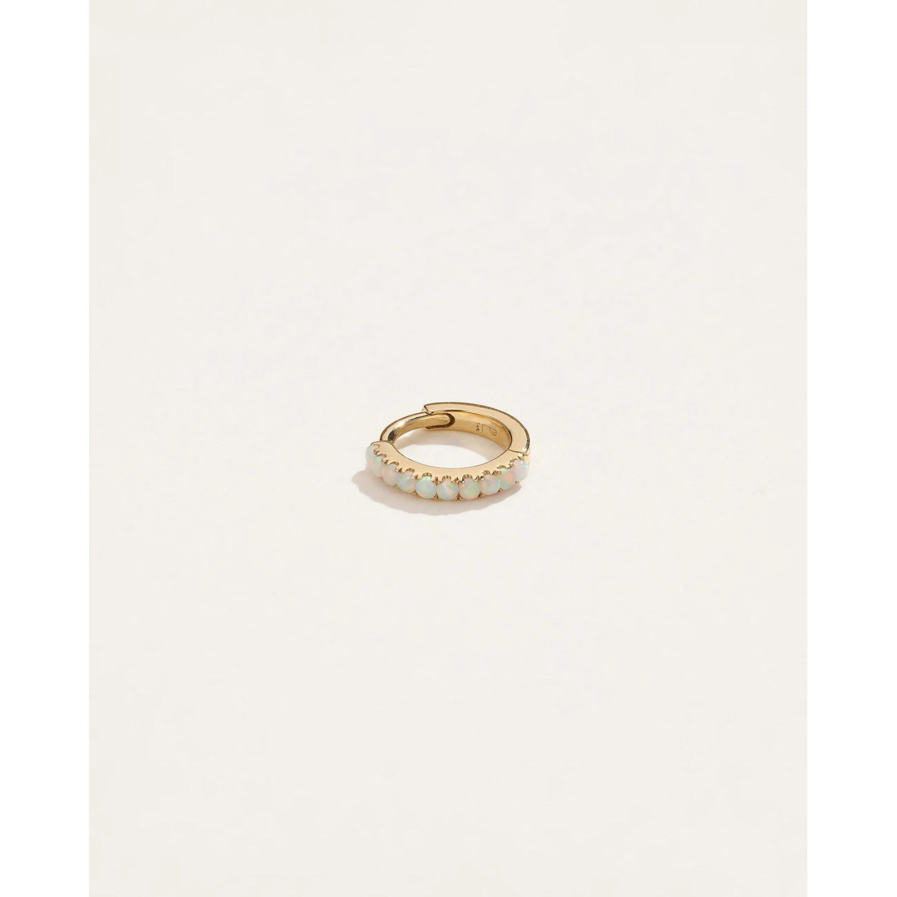 6mm opal pavé huggie