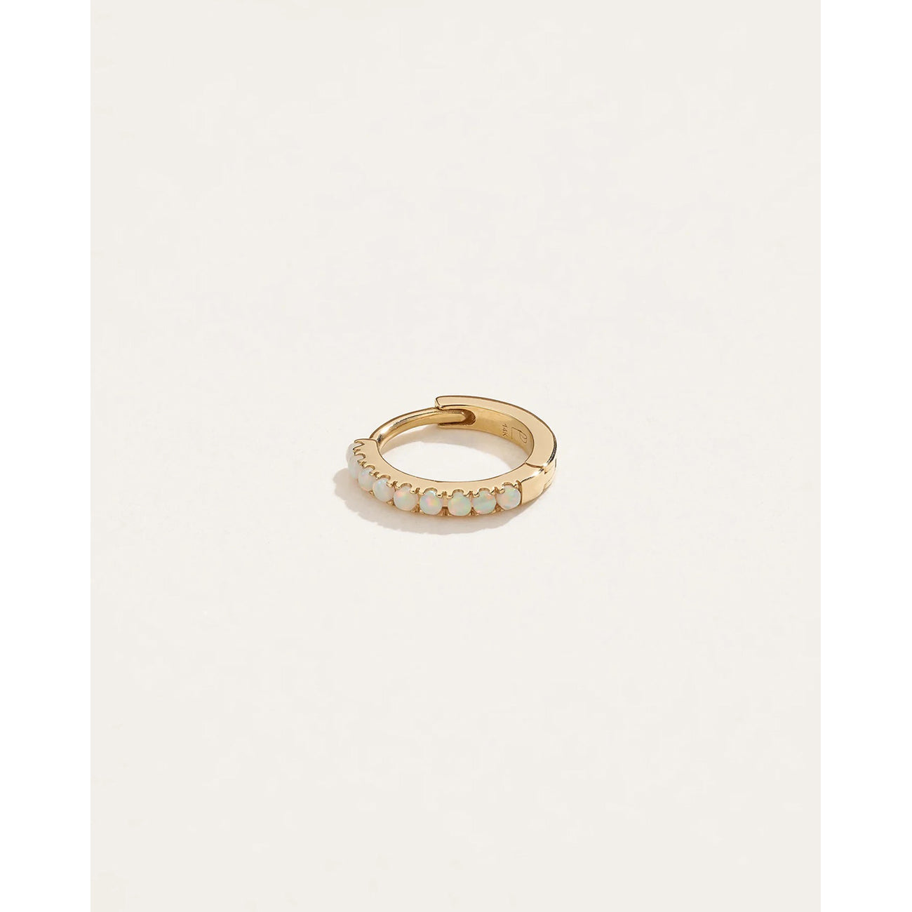 8mm opal pavé huggie