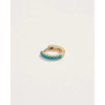 8mm turquoise pavé huggie