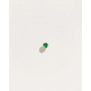 emerald petite nugget stud