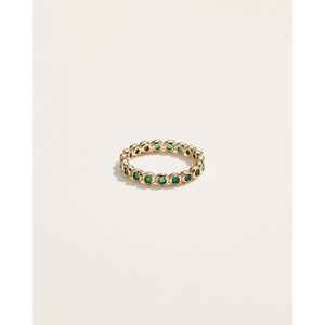emerald molten eternity band