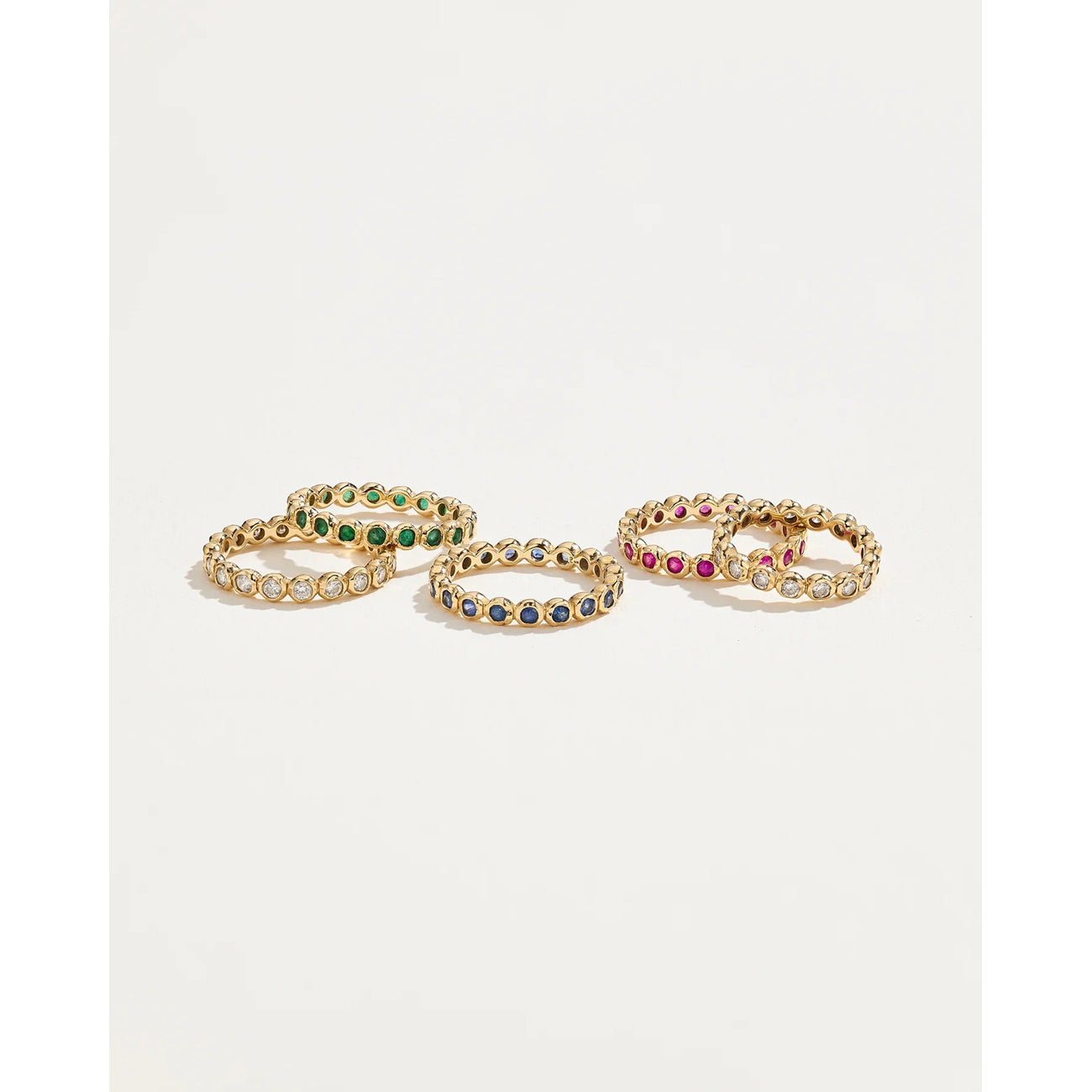 emerald molten eternity band