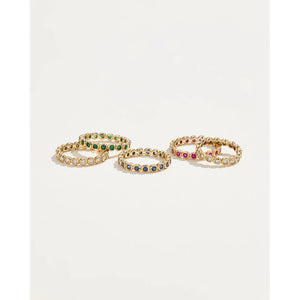 emerald molten eternity band