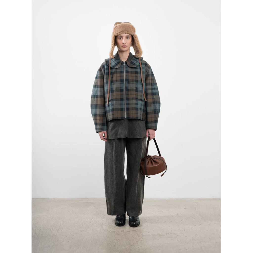 ellie jacket in blues tarten wool