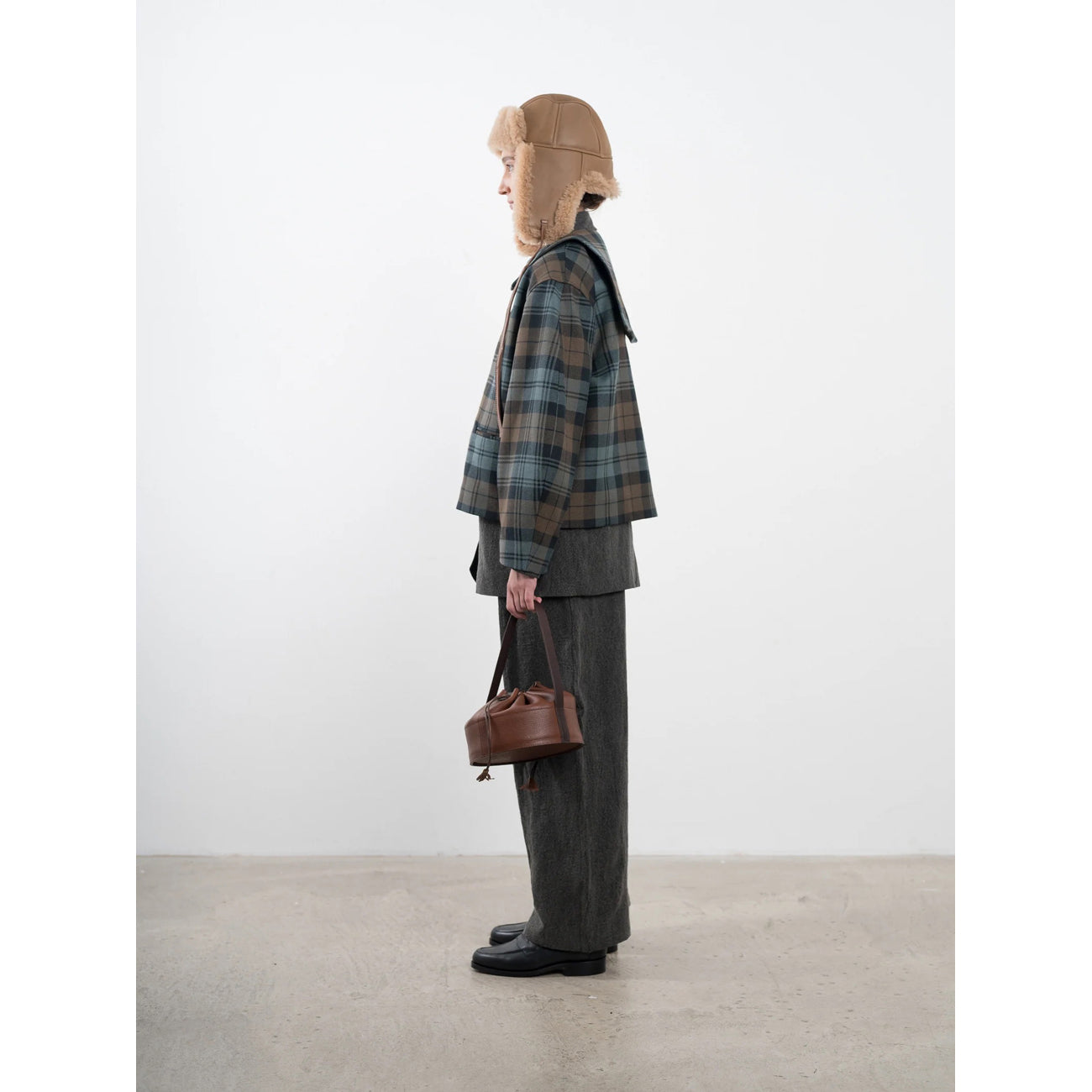 ellie jacket in blues tarten wool