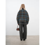 ellie jacket in blues tarten wool