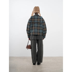 ellie jacket in blues tarten wool