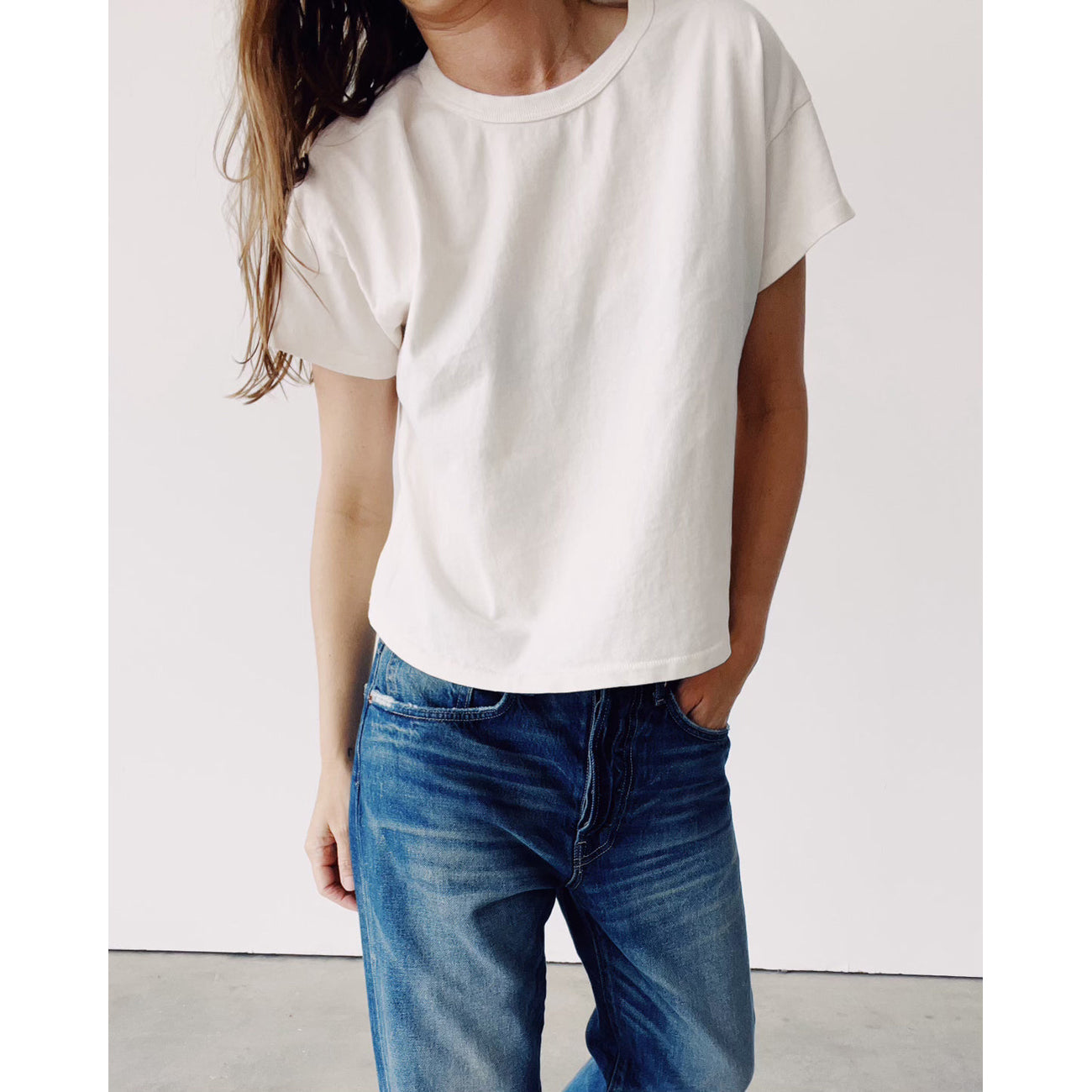 the boxy tee in white