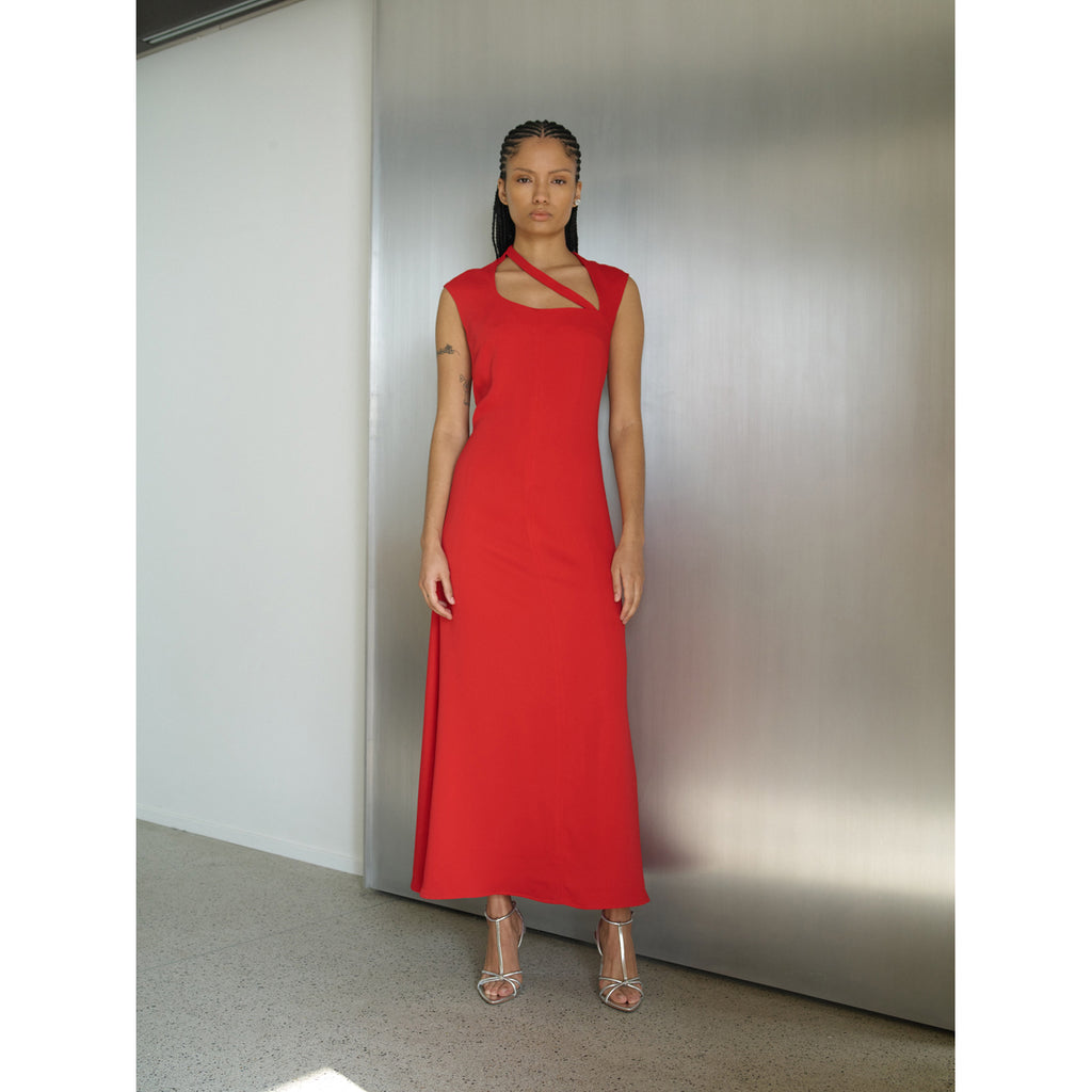 lena maxi dress in rouge