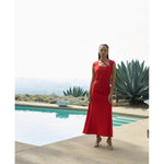 lena maxi dress in rouge