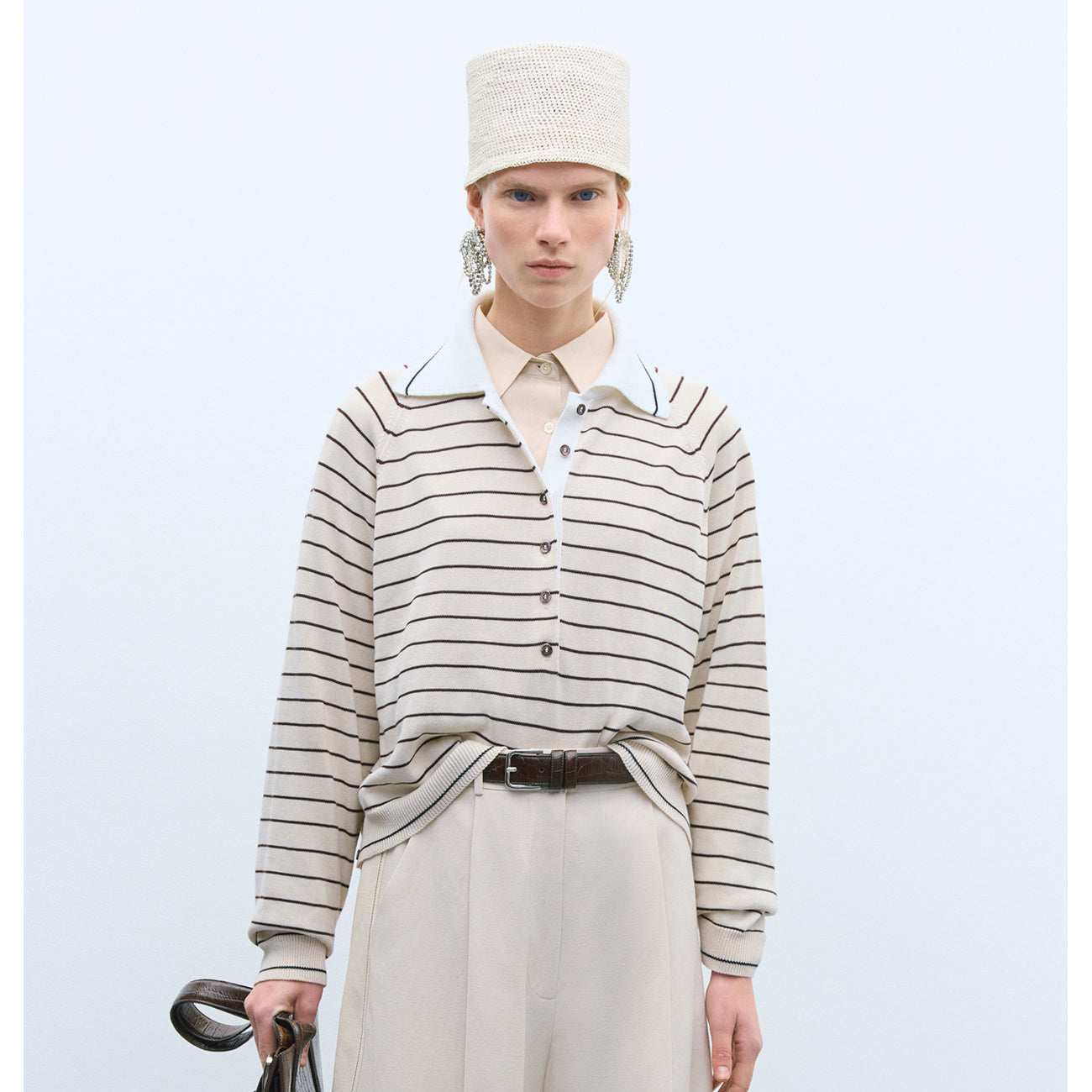 organic cotton striped polo