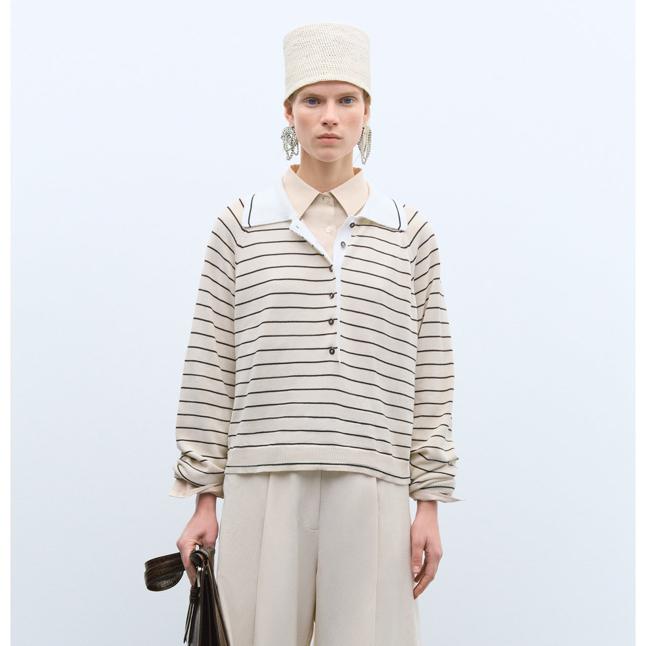 organic cotton striped polo