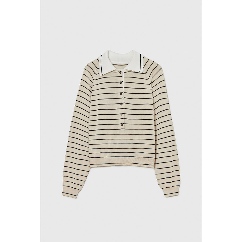 organic cotton striped polo