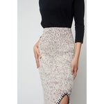 dimitra skirt in cream w/ brick