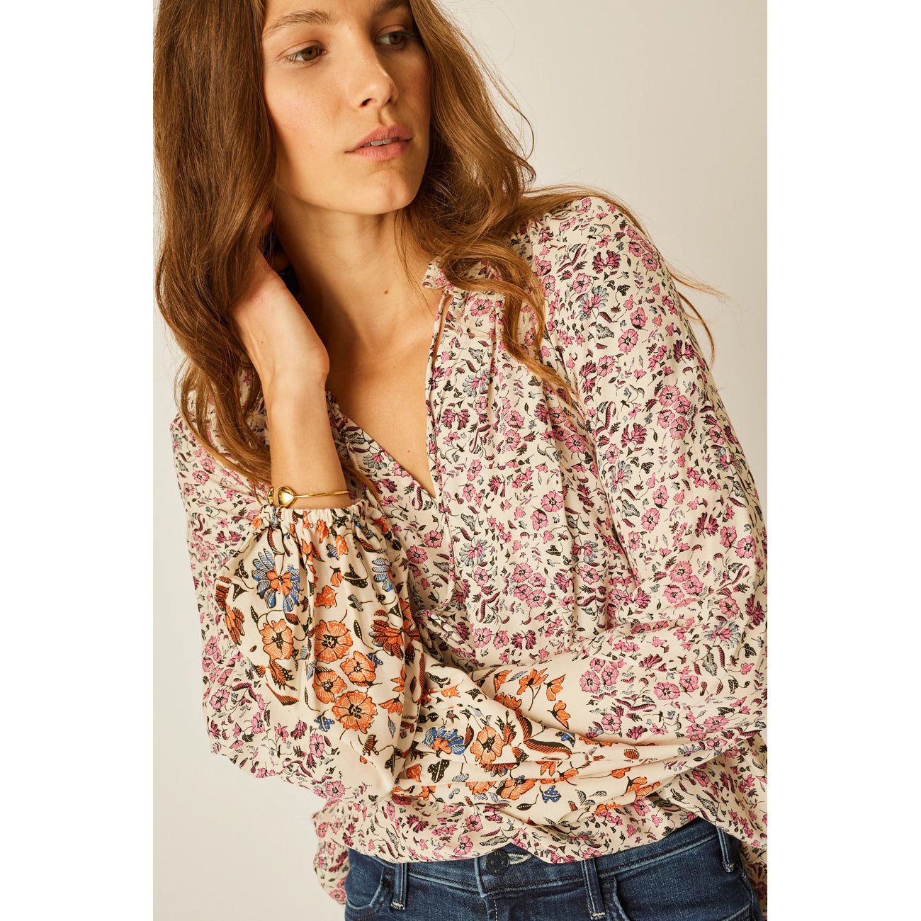 penny blouse in petite fleur print rose