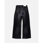 high rise wide leg crop in black