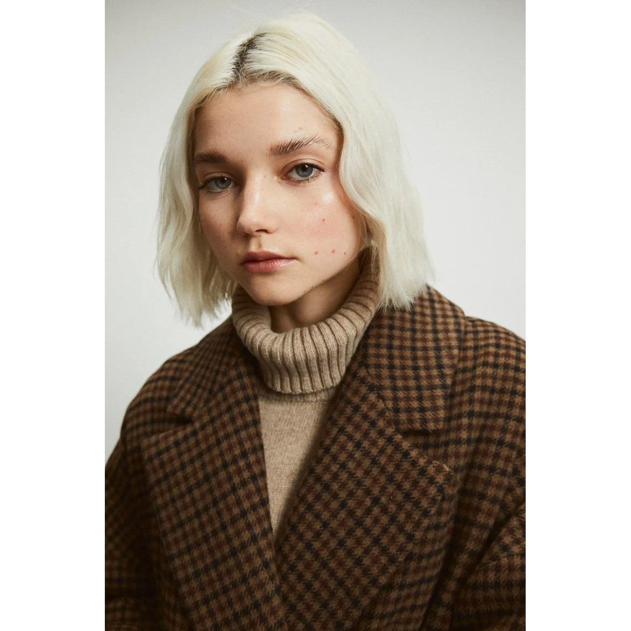 cedar coat in checkered