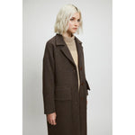 wesley coat in brown