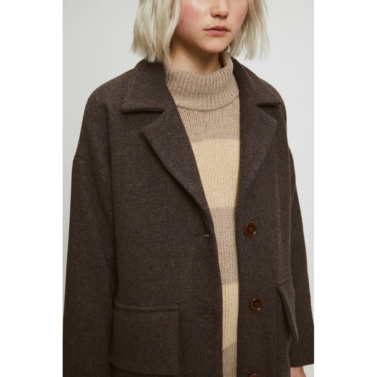 wesley coat in brown