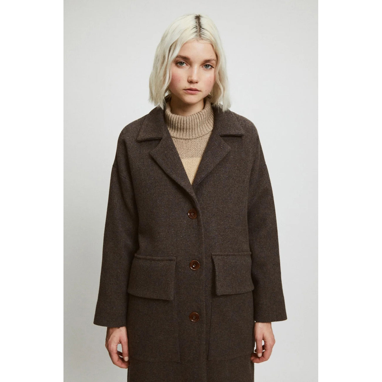wesley coat in brown