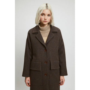 wesley coat in brown
