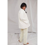 quilted kimono coat in natural