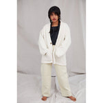 quilted kimono coat in natural