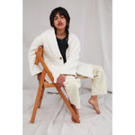 quilted kimono coat in natural