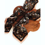 silk bandana in midnight garden