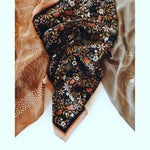 silk bandana in midnight garden