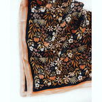 silk bandana in midnight garden
