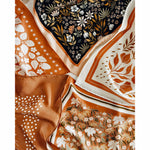 silk bandana in midnight garden