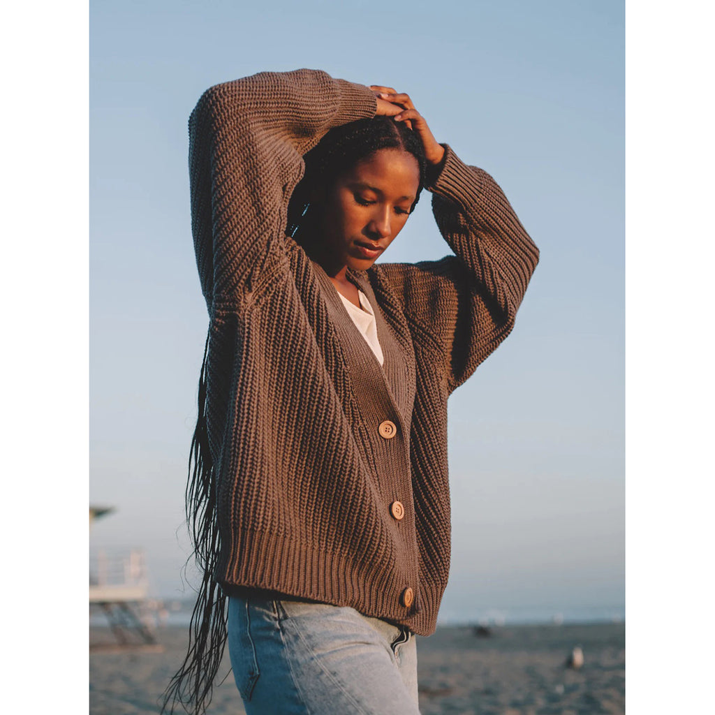 téo cardigan in mushroom
