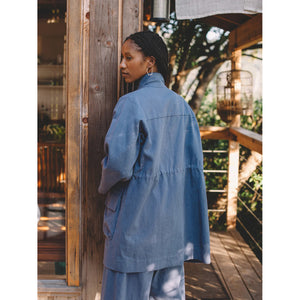 evelyn jacket in bleu