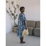 ime dress in bleu print