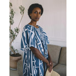 ime dress in bleu print