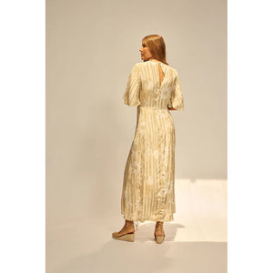 lily dress in sunflower stripe agave
