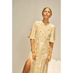 lily dress in sunflower stripe agave